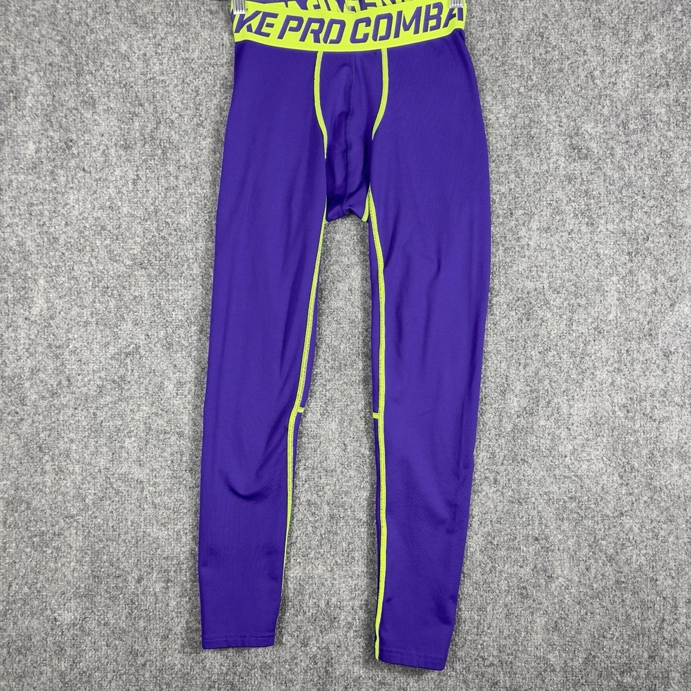 Nike Pro Combat Purple Compression Leggings Medium Dri-FIT Training